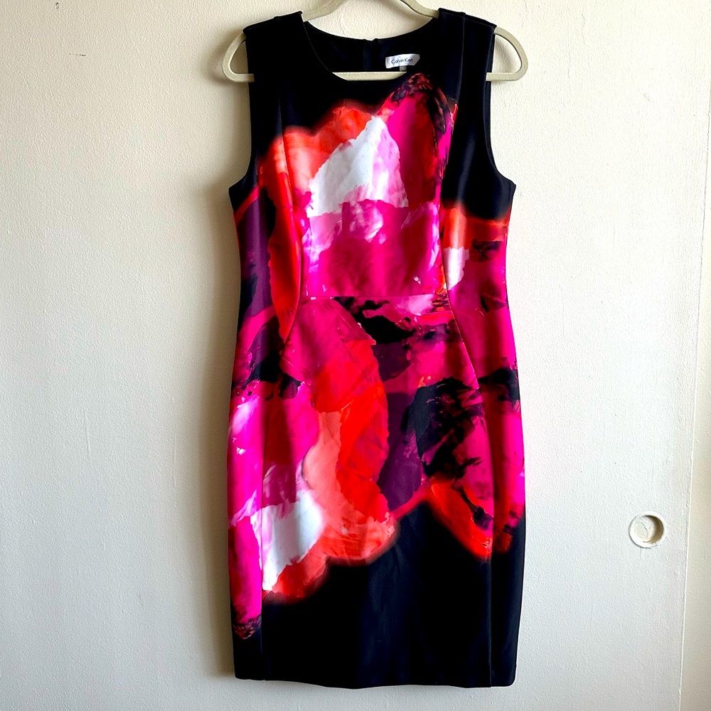 Calvin Klein floral Bodycon Dress - Sz 14
